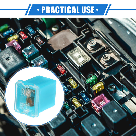 Set of 10 Mini Box Shaped Fuses (20A, 30A, 40A, 50A, 60A) for Trucks Cars SUV