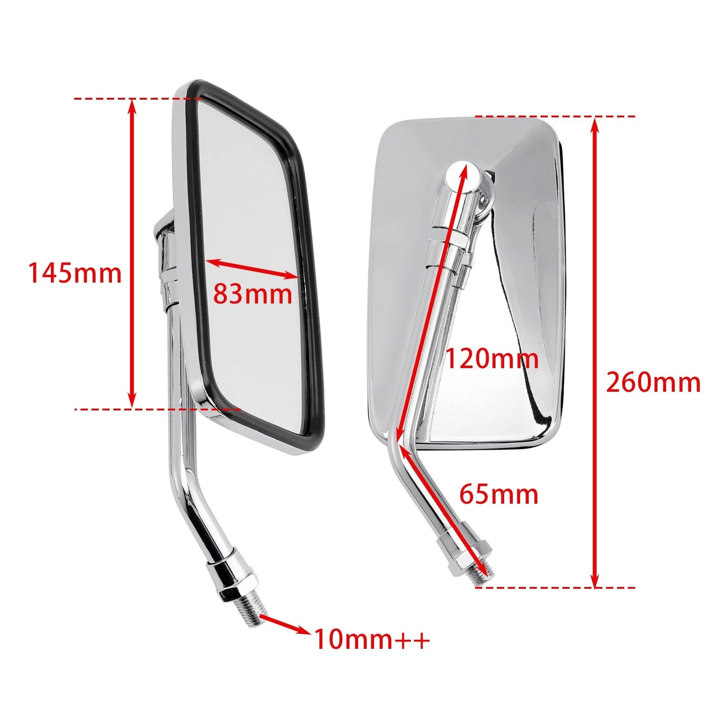 Set of 2 Mirrors for Daelim VL 125 Daystar Classic VL125Fi (2000–2020)