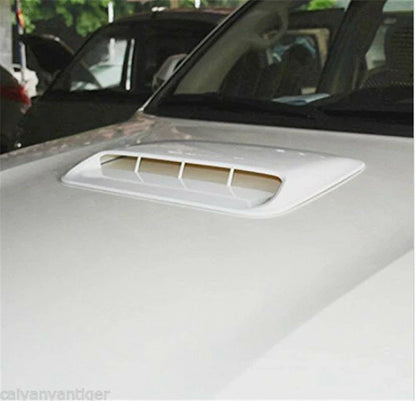White ABS Car Air Flow Intake Hood Scoop Vent Cover
