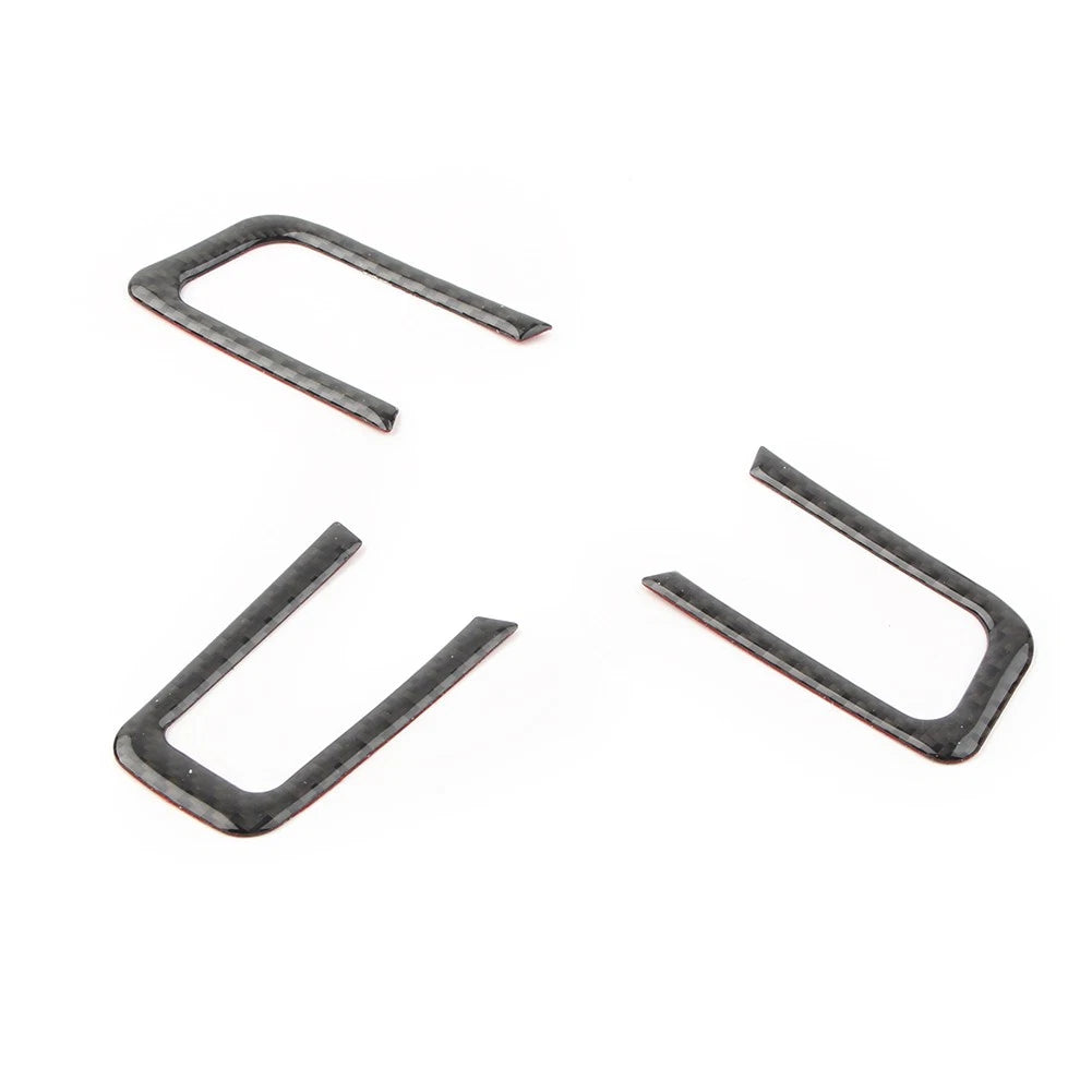 Carbon Fiber Steering Wheel Button Frame Cover for Ford Mustang (2015–2019)