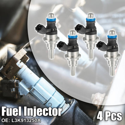 Set of 4 Fuel Injectors No.L3K913250A for Mazda CX-7 (2007–2012)