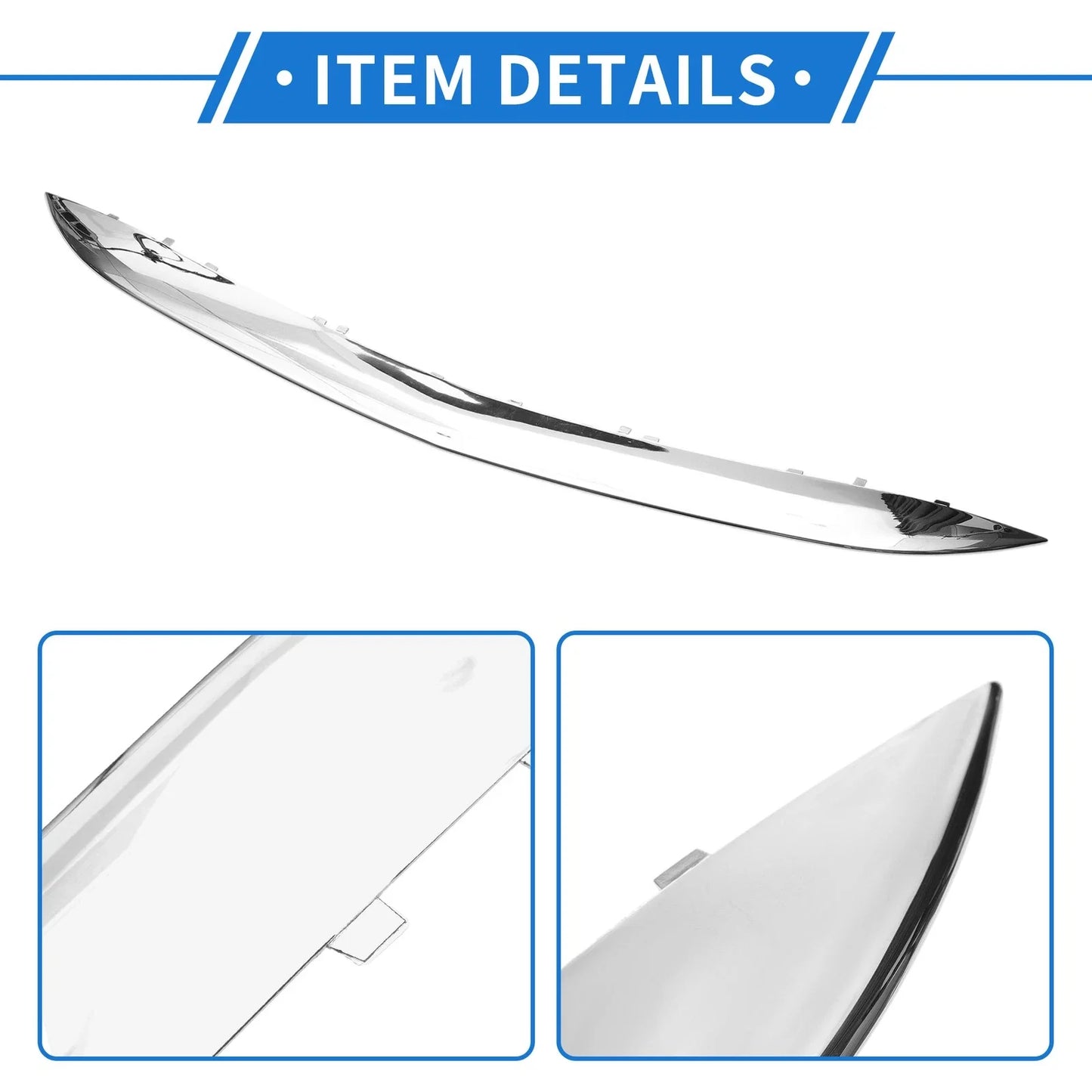 Front Lower Center Bumper Grille Trim for Mercedes-Benz W222/S 4Matic (2014-2020)