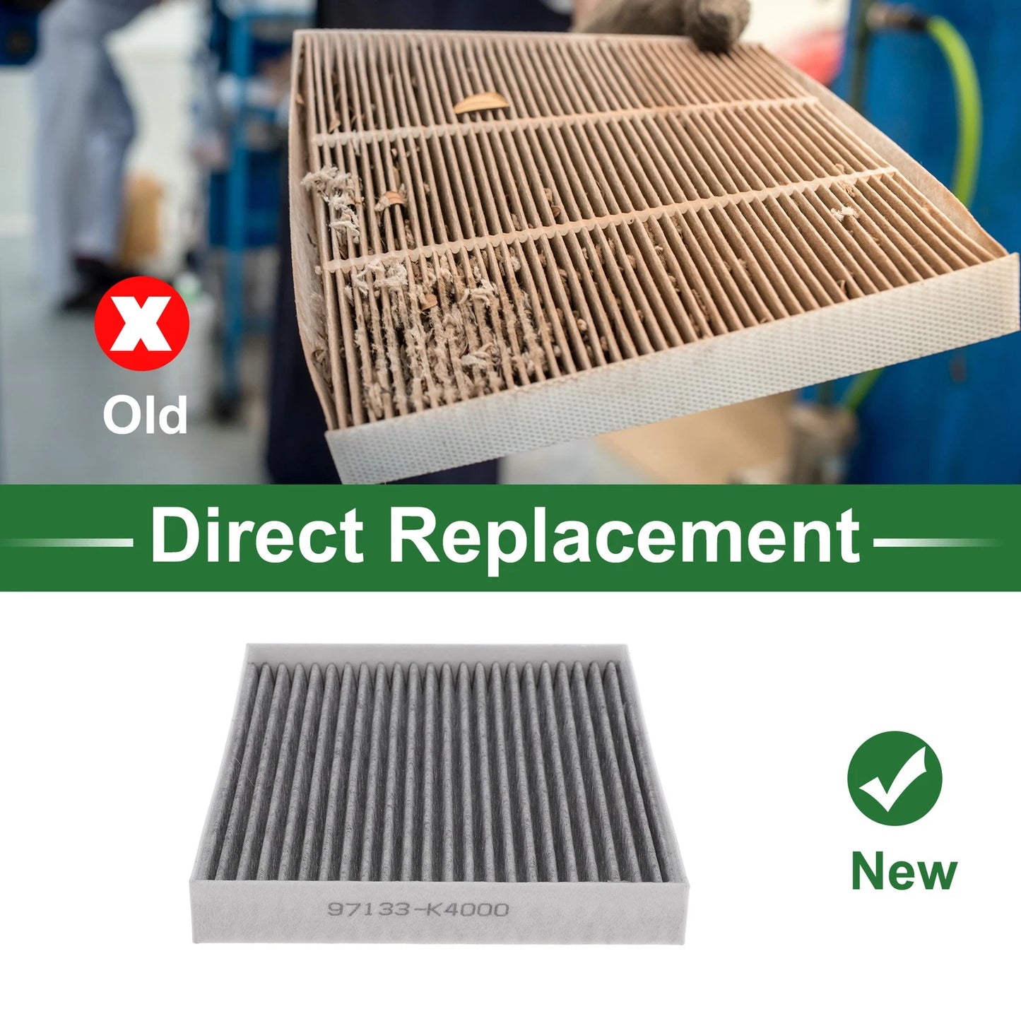 Cabin Air Filter No.97133K4000 for Hyundai Ioniq (AE) (2016–2020)