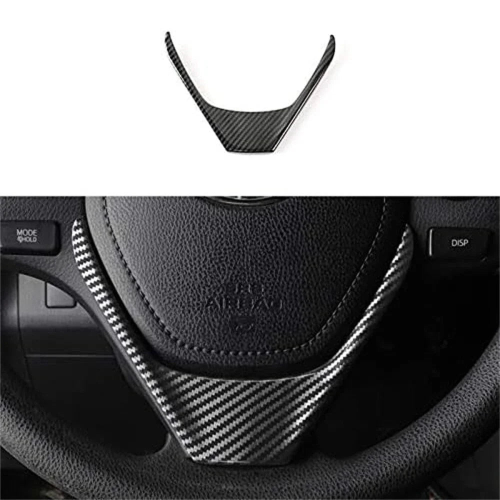 Carbon Fiber Steering Wheel Cover Trim for Toyota Corolla (2014-2018)