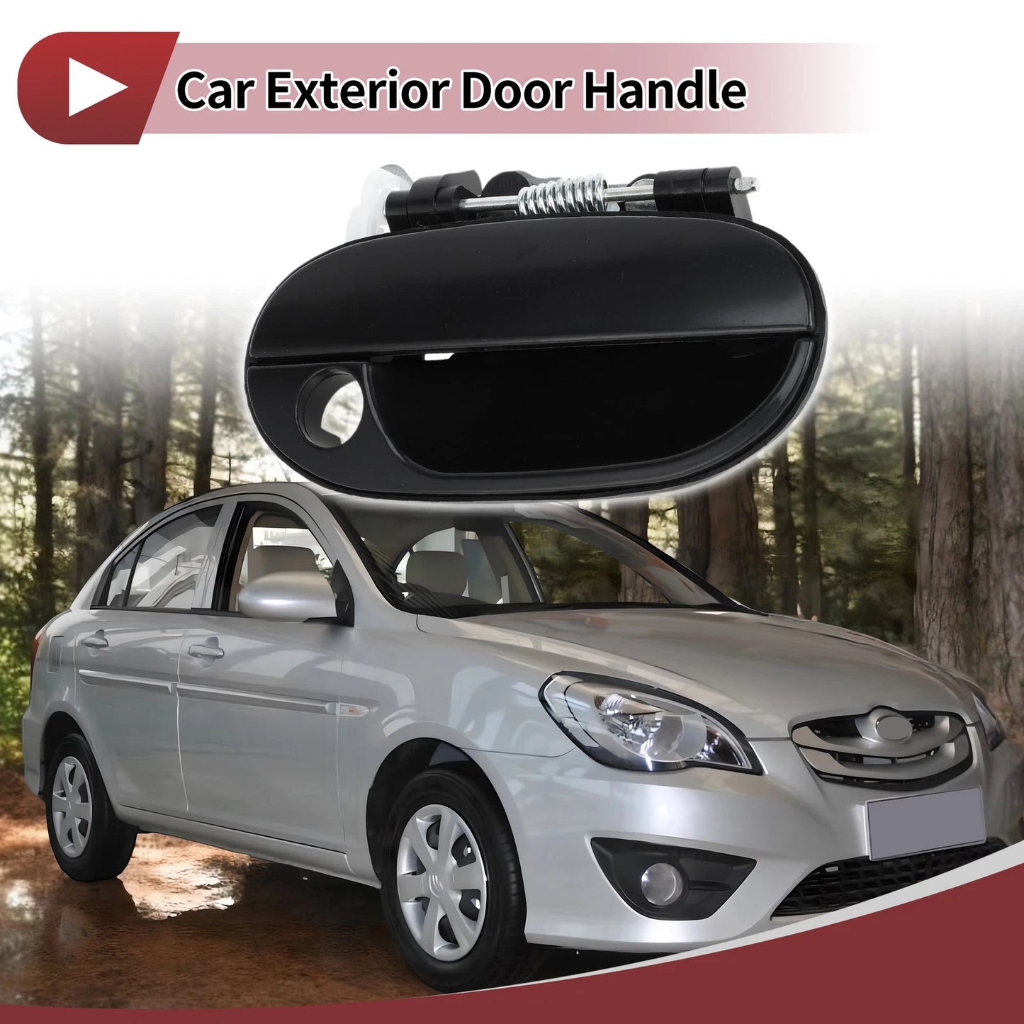 Exterior Door Handle for Hyundai Accent (2010–2017) No. 8265022000 Black ABS