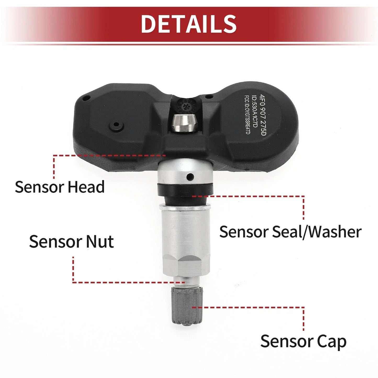 Tire Pressure Sensor 433MHz for Porsche Boxster (2012-2016) 1 x Sensor