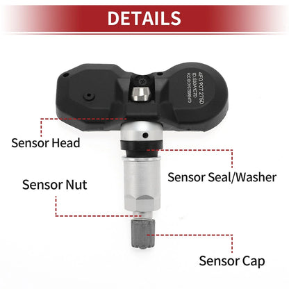 Tire Pressure Sensor 433MHz for Porsche Boxster (2012-2016) 1 x Sensor