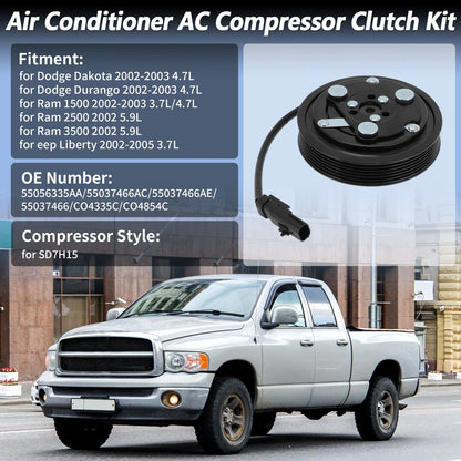 AC Compressor Clutch Kit for Dodge Ram 1500 2500 3500 Dakota (2002-2010)