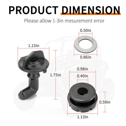 2X Hood Latch Toggles Grommets Washer Kit for Polaris RZR S 800 (2011–2019)