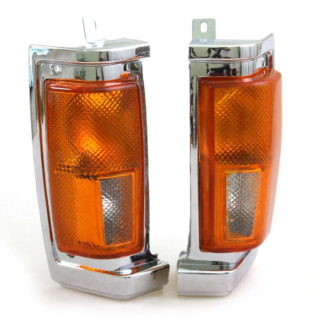 Set of 2 Chrome Side Turn Lamps for Nissan Hardbody D21 (1986–1997)