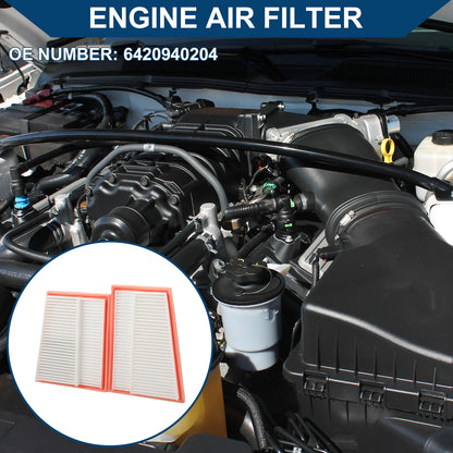 Set of 2 Engine Air Filters No. 6420940204 for Mercedes-Benz C320 (2000–2015)