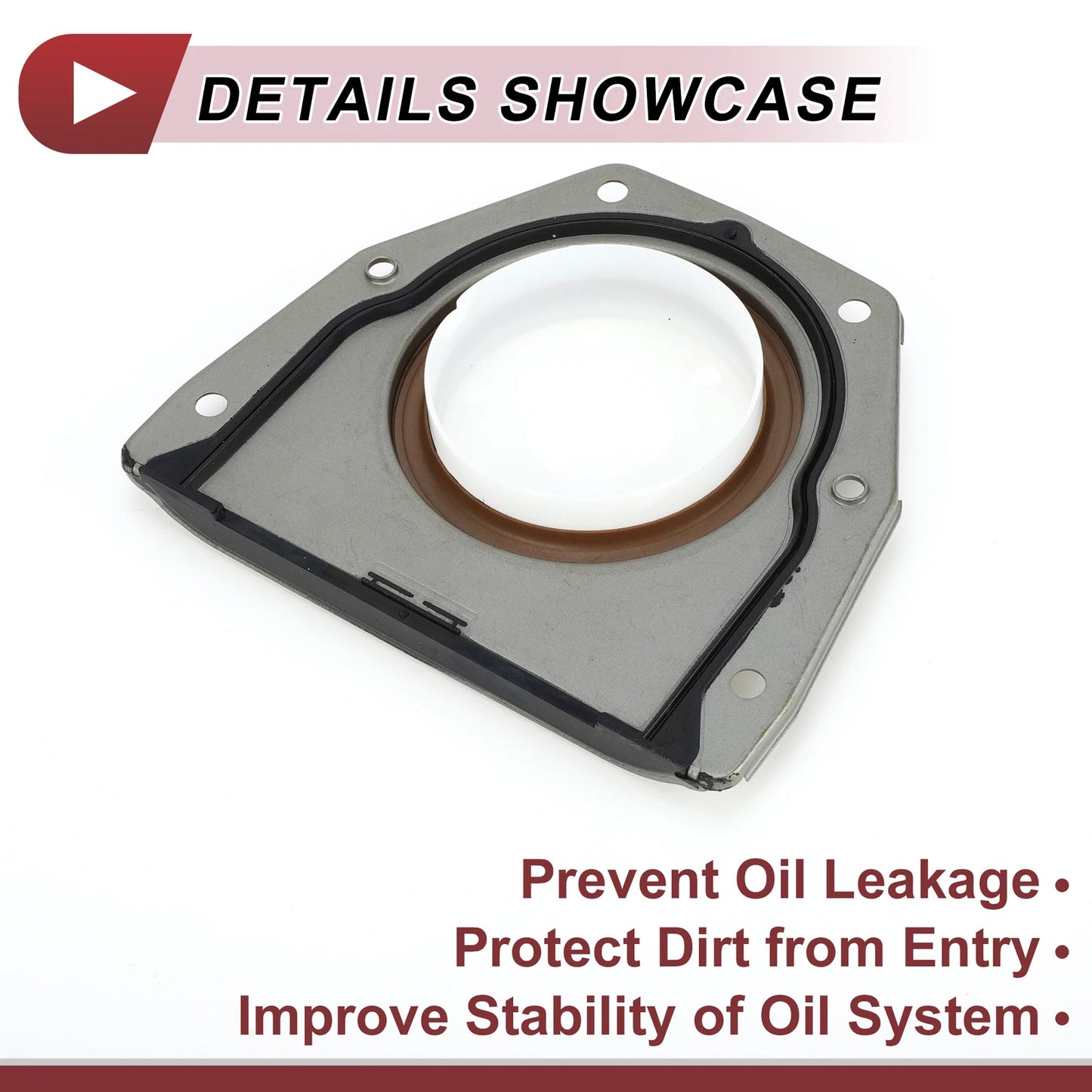 1Pc Crankshaft Oil Seal with Flange for Ford Escape Fiesta Fusion (2001–2020) No.BM5G6K301AB