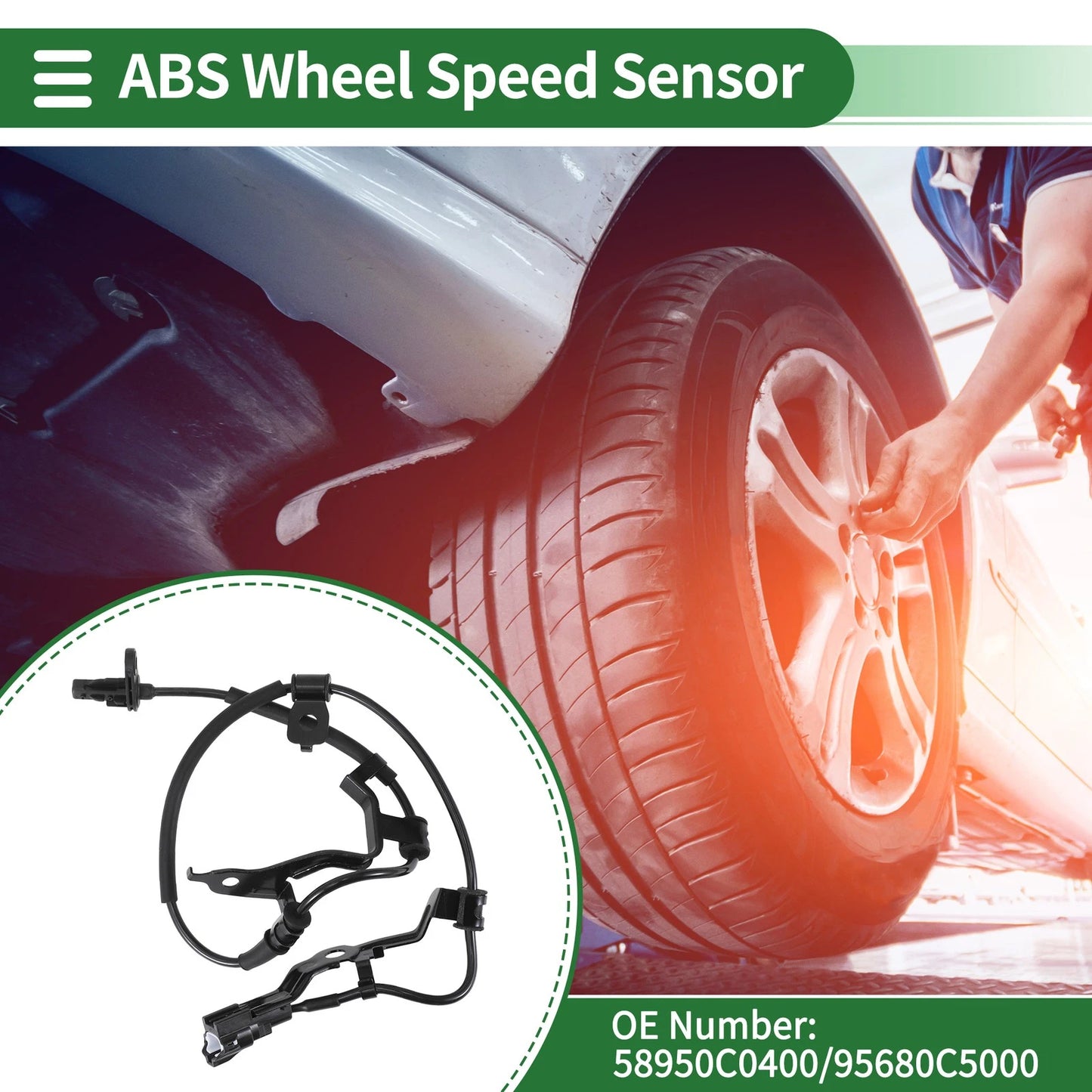 ABS Wheel Speed Sensor for Kia Sorento (2016–2017) No. 58950C0400/95680C5000