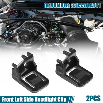 2X Front Left Side Headlight Clip No. 33155TEAT01 for Honda Civic (2016–2020)