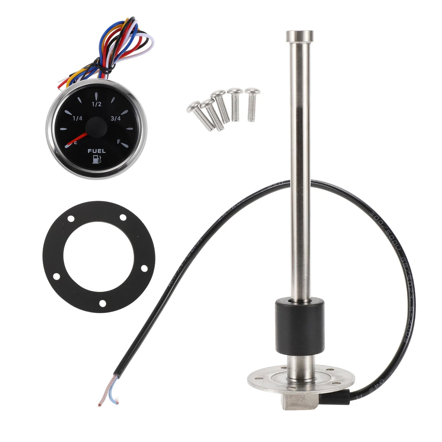 Fuel Sending Unit and Gauge Kit 0-190ohm 230mm for Boat Car Truck
