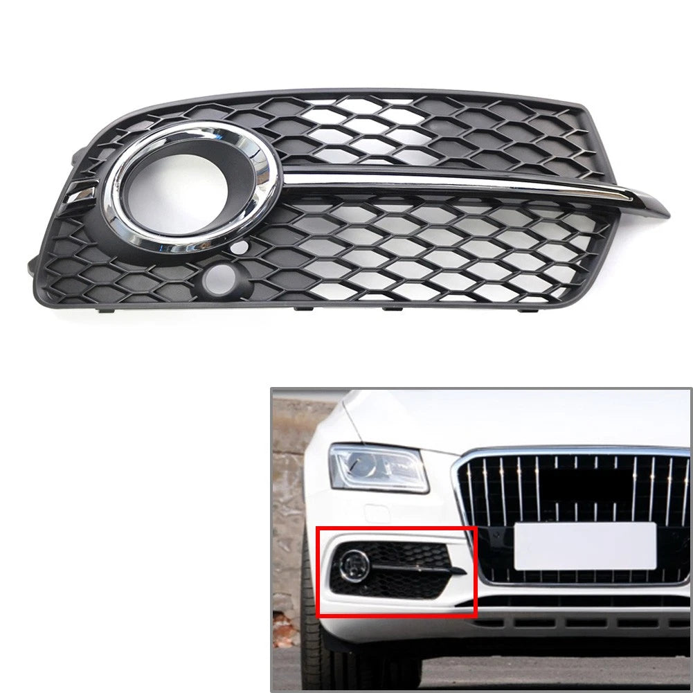 Set of 2 Front Grills Bumper Fog Light Covers for Audi Q3 (2012–2014)