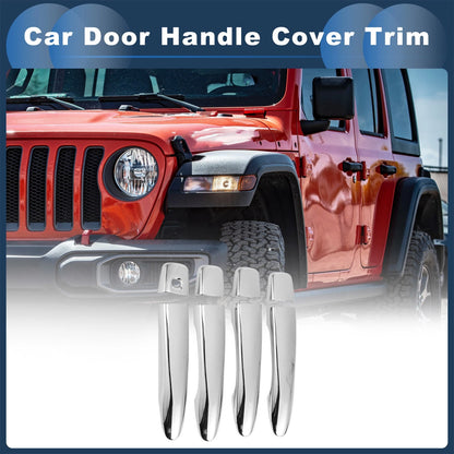 Car Door Handle Cover Trim for Nissan Rogue (2014–2020) - Silver Tone
