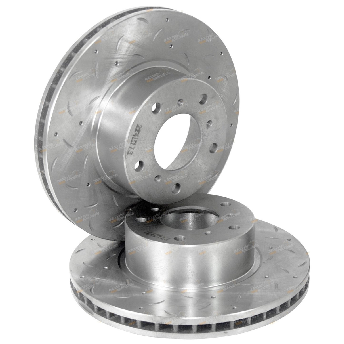 2 Front Slotted Drilled Disc Rotors for Commodore VT VX VU VY VZ (1997–2007)