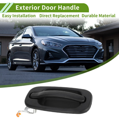 Exterior Door Handle for Chevrolet Silverado, GMC (Black, Rear Left)