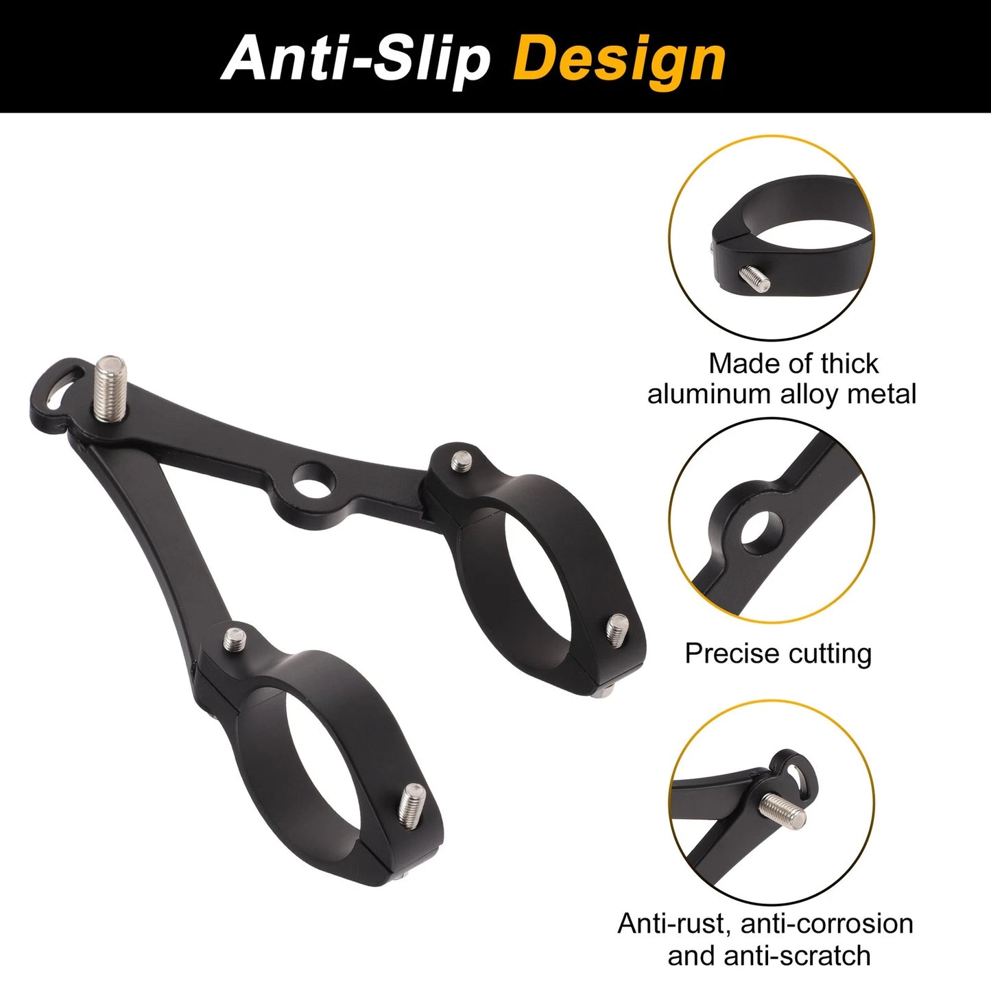 Light Bar Mounting Bracket Set of 2 for Motorcycle (Universal Fit)
