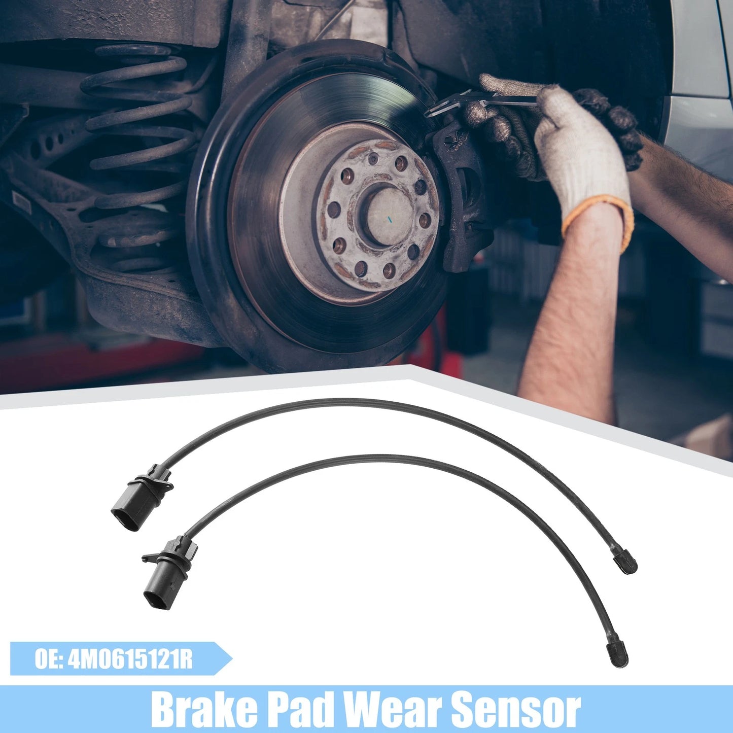 2X Front Brake Pad Sensor for Audi A4 A5 A6 A8 (Plastic Rubber)