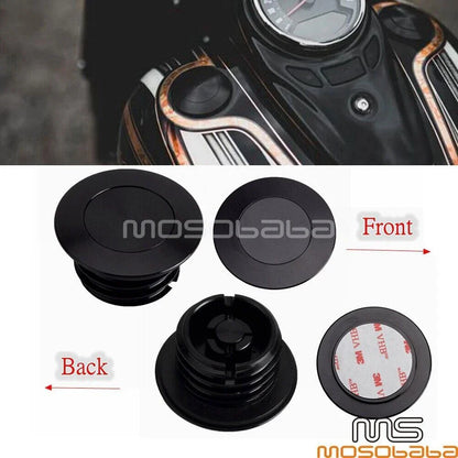 Left Side Tank Cap & Flush Mount Fuel Cap for Harley FLDE FLFB FLFBS FXLR (2018-2023)