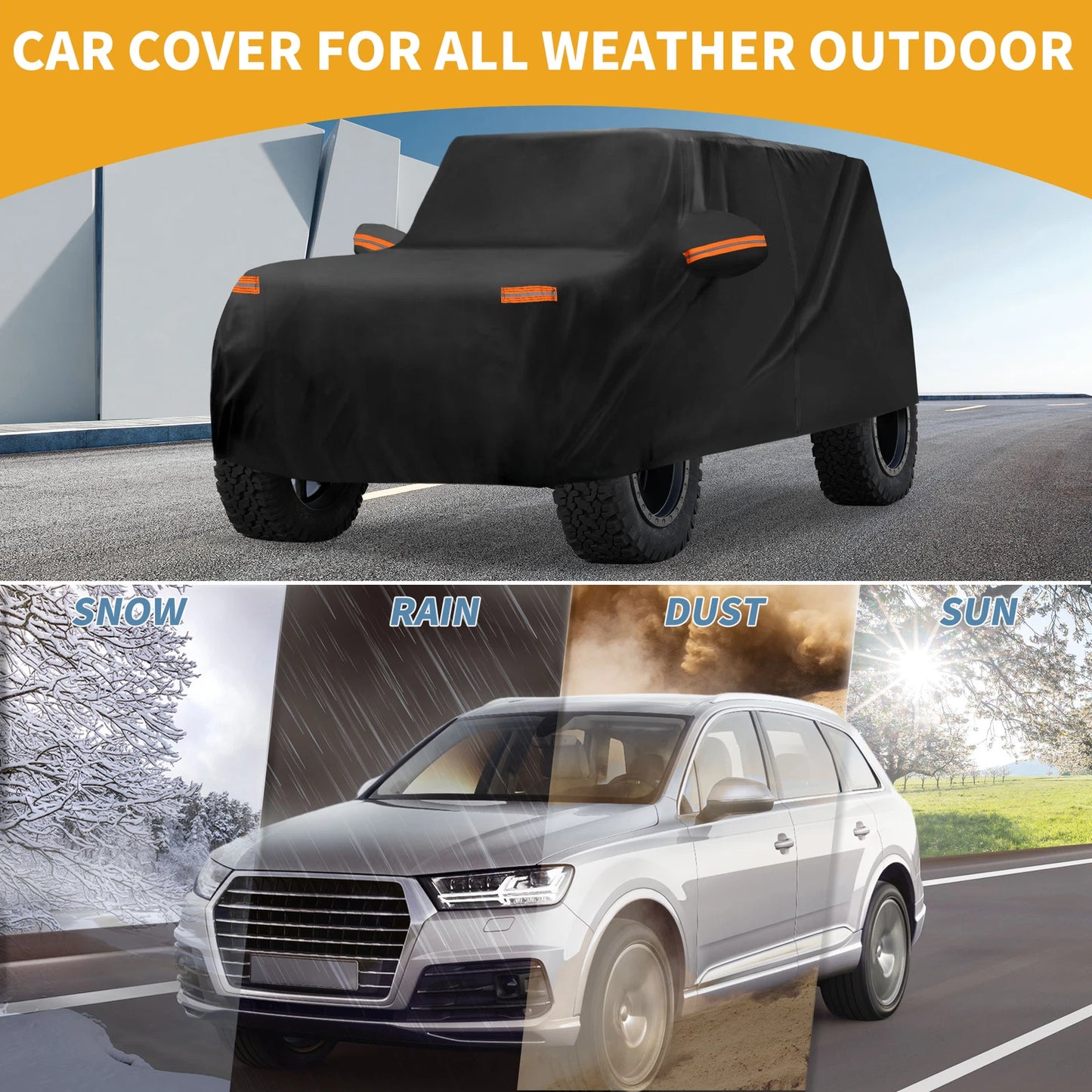 Car Cover Waterproof All Weather for Ford Bronco Sport (2021–2023) 190T-PU