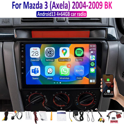 9'' Apple CarPlay Android Auto Head Unit Radio for Mazda 3 (2004-2009)