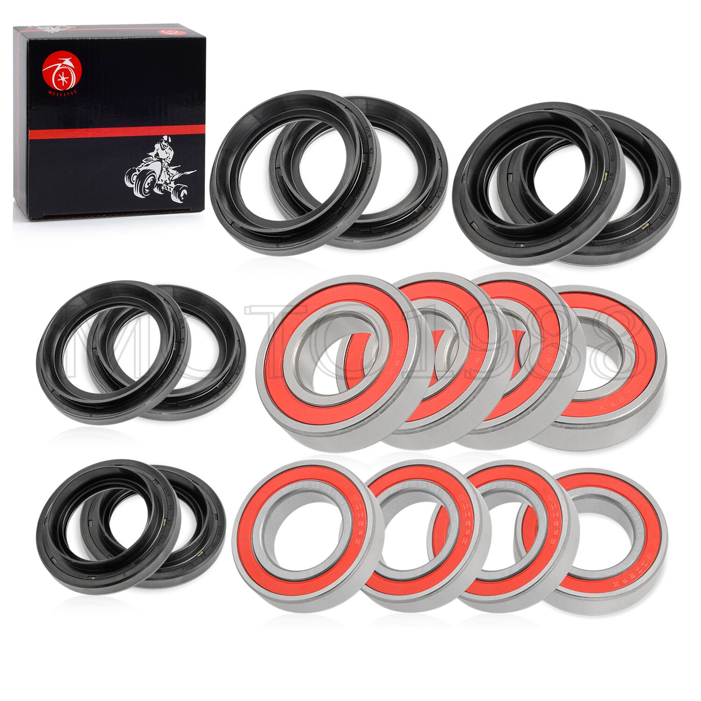 Set of 4 Wheel Bearing Seals for Yamaha Rhino 450 660 700 (2005–2013)