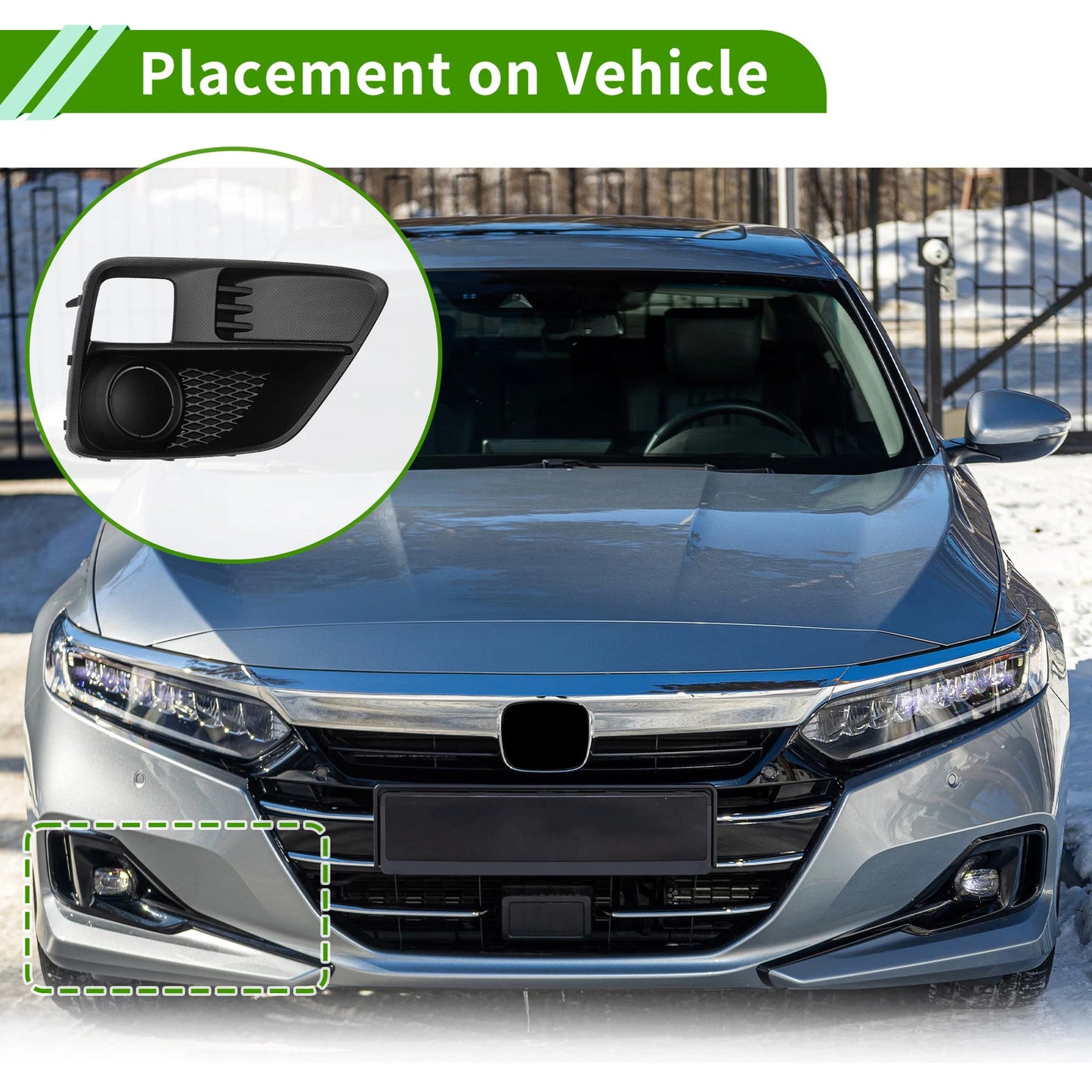 1pc Fog Light Grill for Subaru WRX (2015–2017) No. 57731VA020, ABS