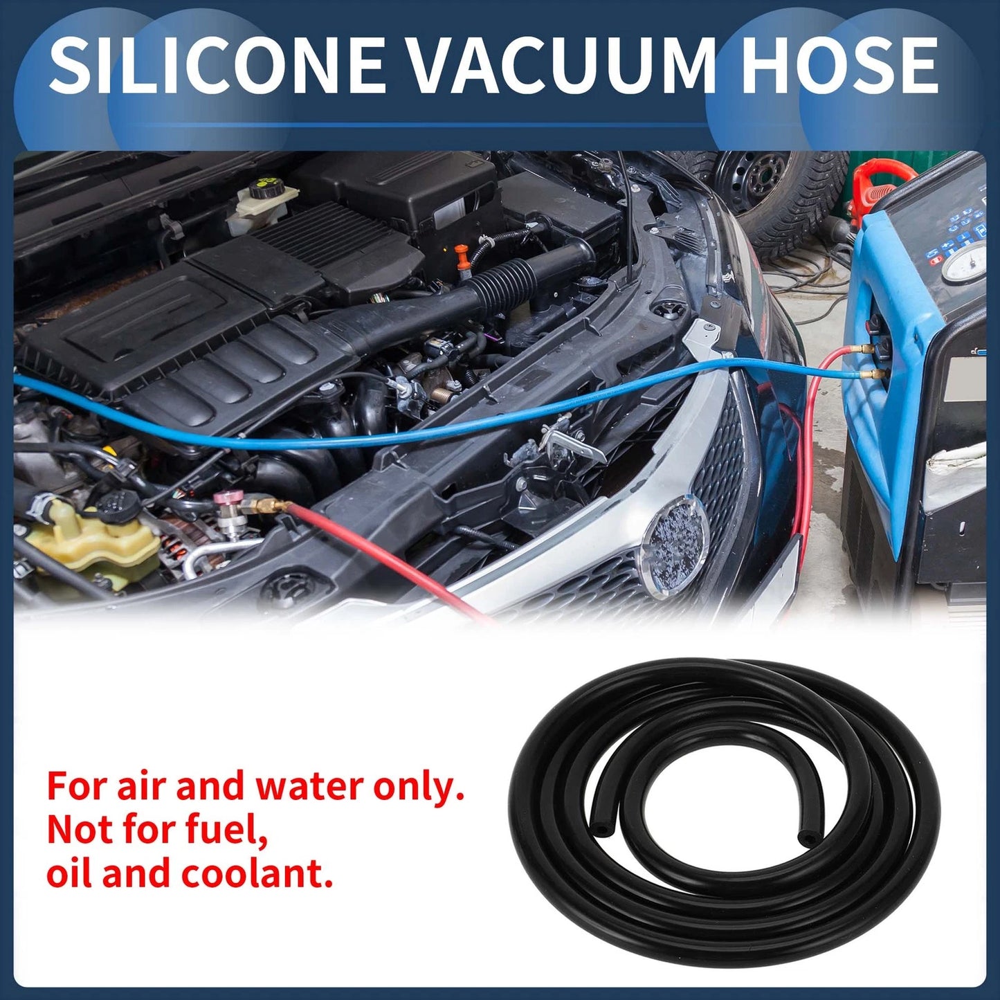 Silicone Vacuum Tubing Hose 5FT 3/16" ID 2.5mm Thickness for Air Water