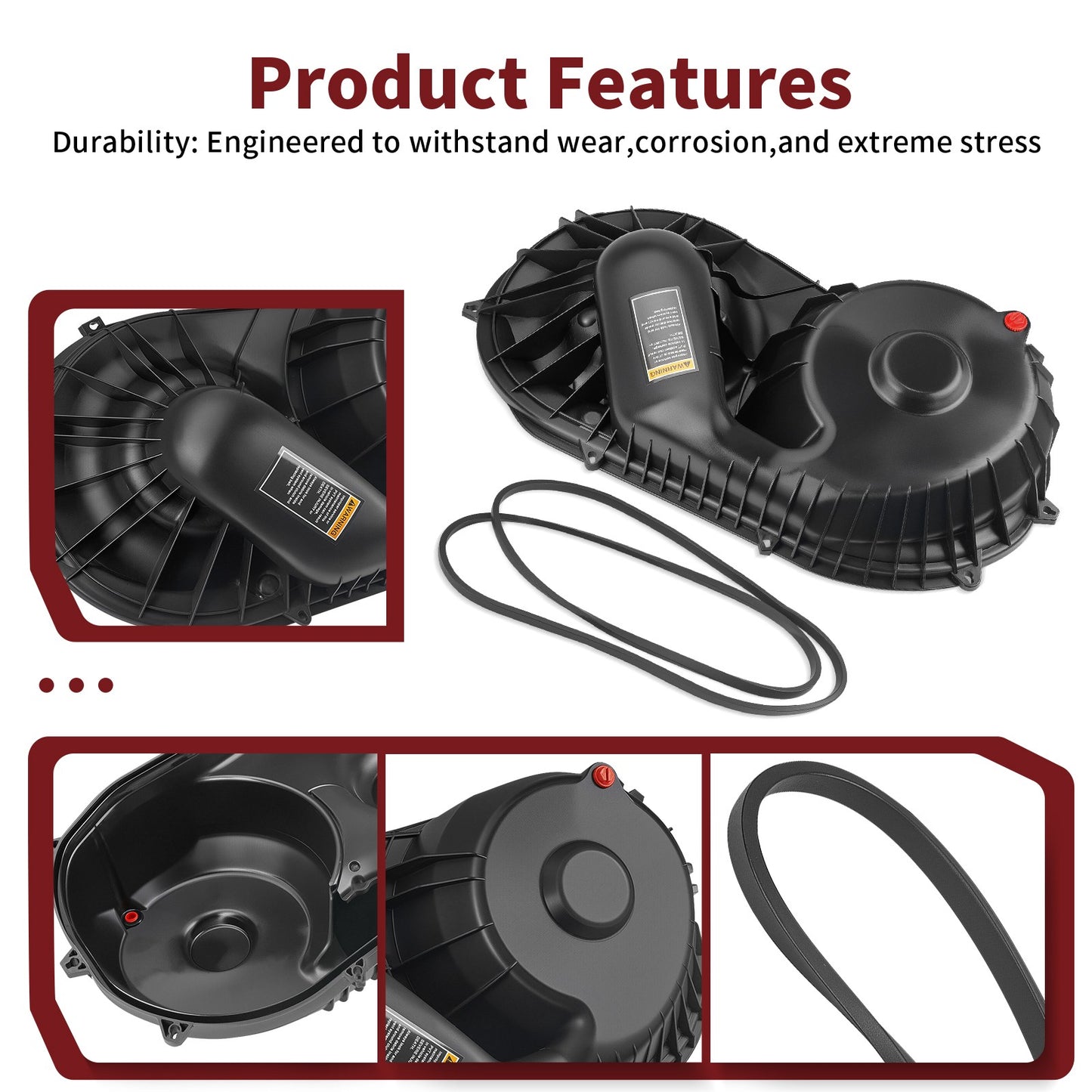 Outer Clutch Belt Cover Housing with Seal for Polaris Ranger 1000 Crew (2021–2025)