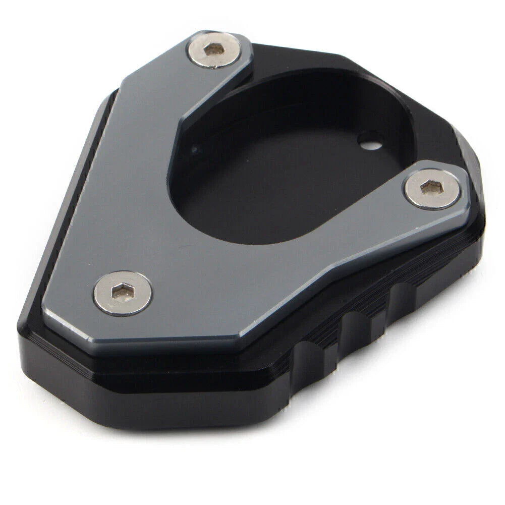 CNC Gray Foot Stand Side Extension Plate for KAWASAKI Ninja 400, Versys 650, KLX 250