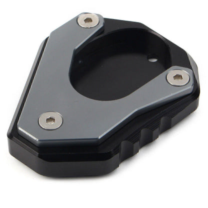 CNC Gray Foot Stand Side Extension Plate for KAWASAKI Ninja 400, Versys 650, KLX 250
