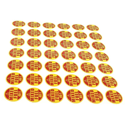 Set of 42 Waterproof Warning/Caution Stickers for Mixed Fuel 40:1