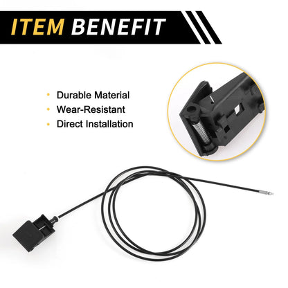 Hood Latch Release Cable for Toyota Tundra, Sequoia (No. 536300C020)