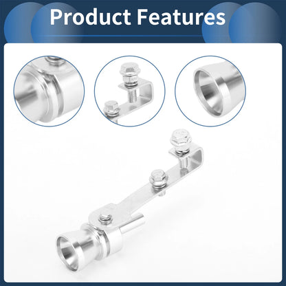 Turbo Sound Exhaust Muffler Pipe Whistle Tailpipe for Universal Fit (1 Set)