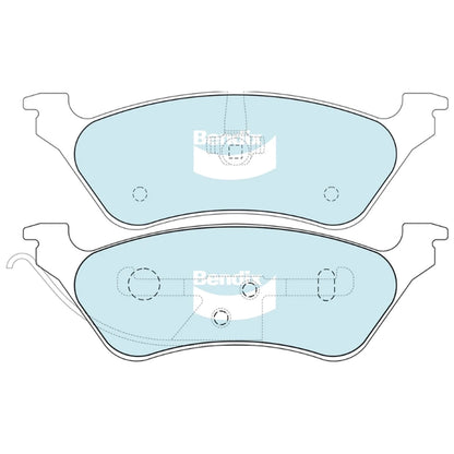 Set of 4 Bendix Rear Disc Brake Pads for Chrysler Voyager (1997–2008)