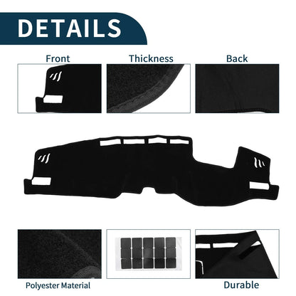 Dashboard Cover Mat for Toyota Harrier 80 (2020–2024) with Sticker, Black