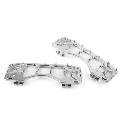 CNC Front Floorboards for Harley Touring Dyna FLD (2014-2023) - Chrome Pair