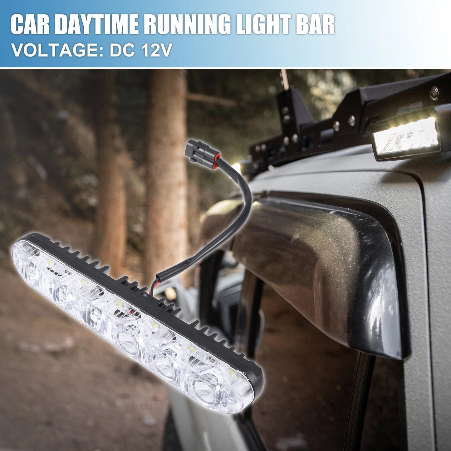 Set of 2 LED Daytime Running Light Fog Lamps for Car