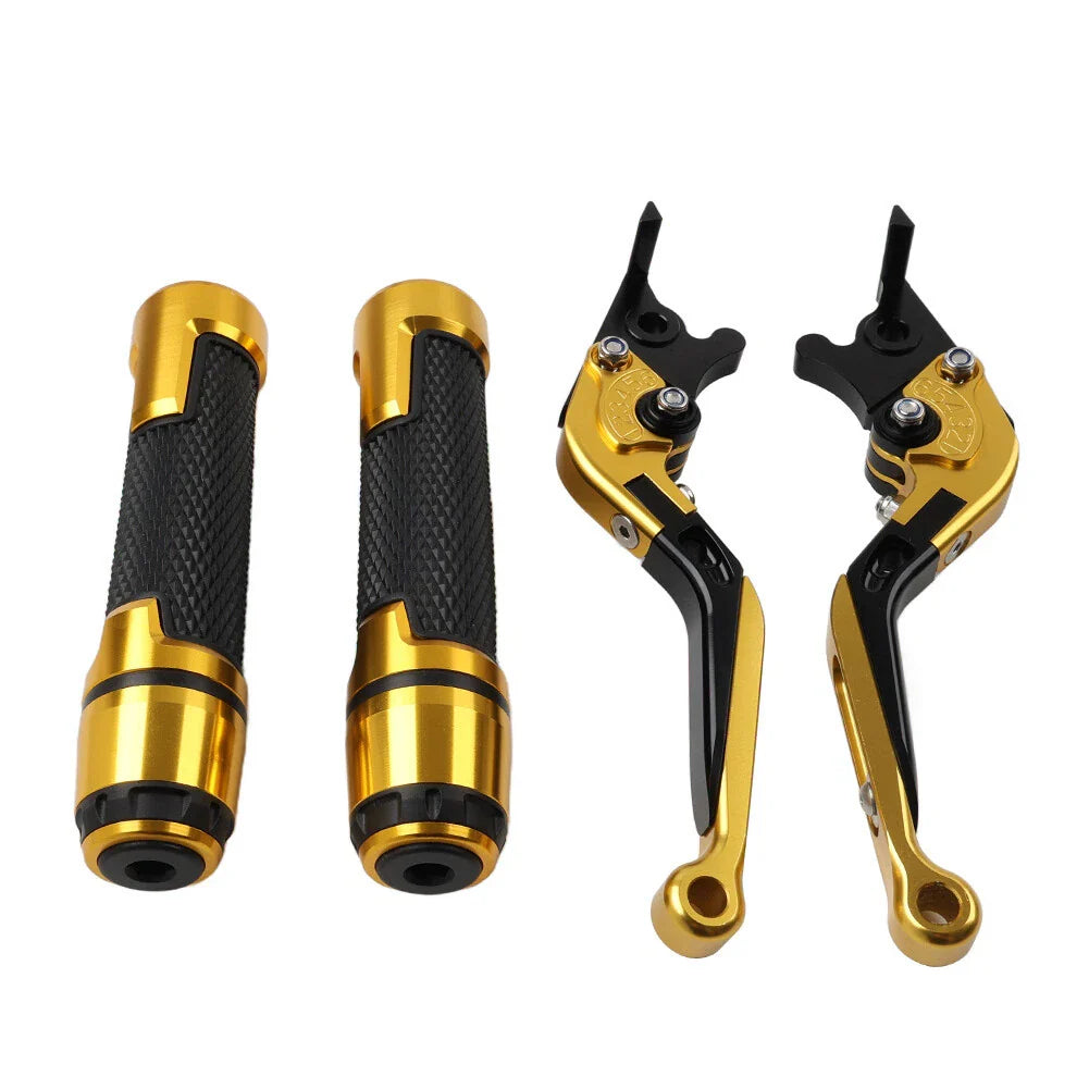 Gold Extendable Brake Clutch Levers Grip Set for BMW S1000R S1000RR (2010-2023)