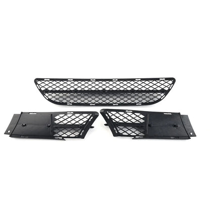 Black Front Lower Bumper Grilles Cover Set for BMW 3 Series E90 E91 (2006-2008)
