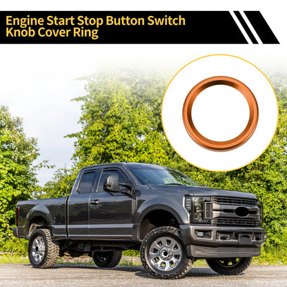 Engine Start Stop Button Switch Knob Cover Ring for Ford Maverick (2022) Orange