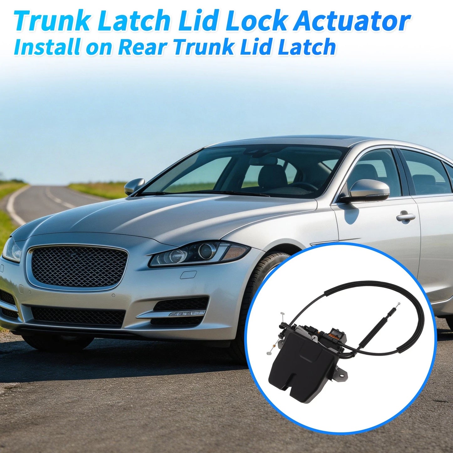 Rear Trunk Latch Lock Actuator for Jaguar XF (2009–2015) C2Z19931 5 Pins Black