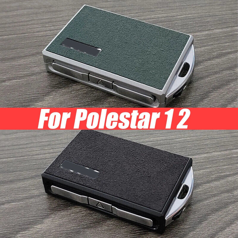 Suede Alloy Car Key Fob Case Cover Remote Keychain for Polestar 1/2