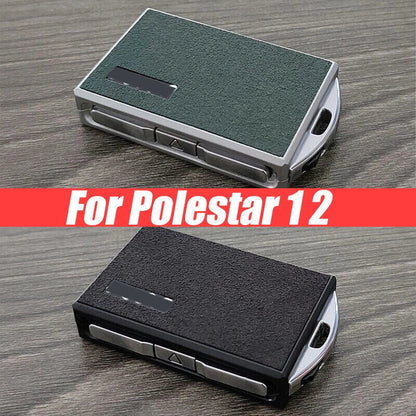Suede Alloy Car Key Fob Case Cover Remote Keychain for Polestar 1/2