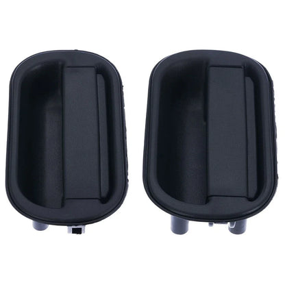 Door Handle Outer Set of 2 Black Front L+R for Mitsubishi Canter (1995–2005)