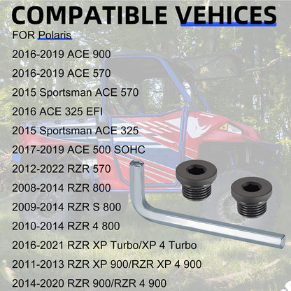Front Differential Fill & Drain Plug Tool Kit for Polaris Ranger 1000 (2017–2023)