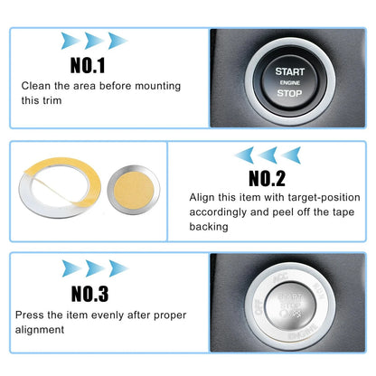 Engine Start Stop Button Cover Kit for Dodge Charger Challenger (2015-2023)